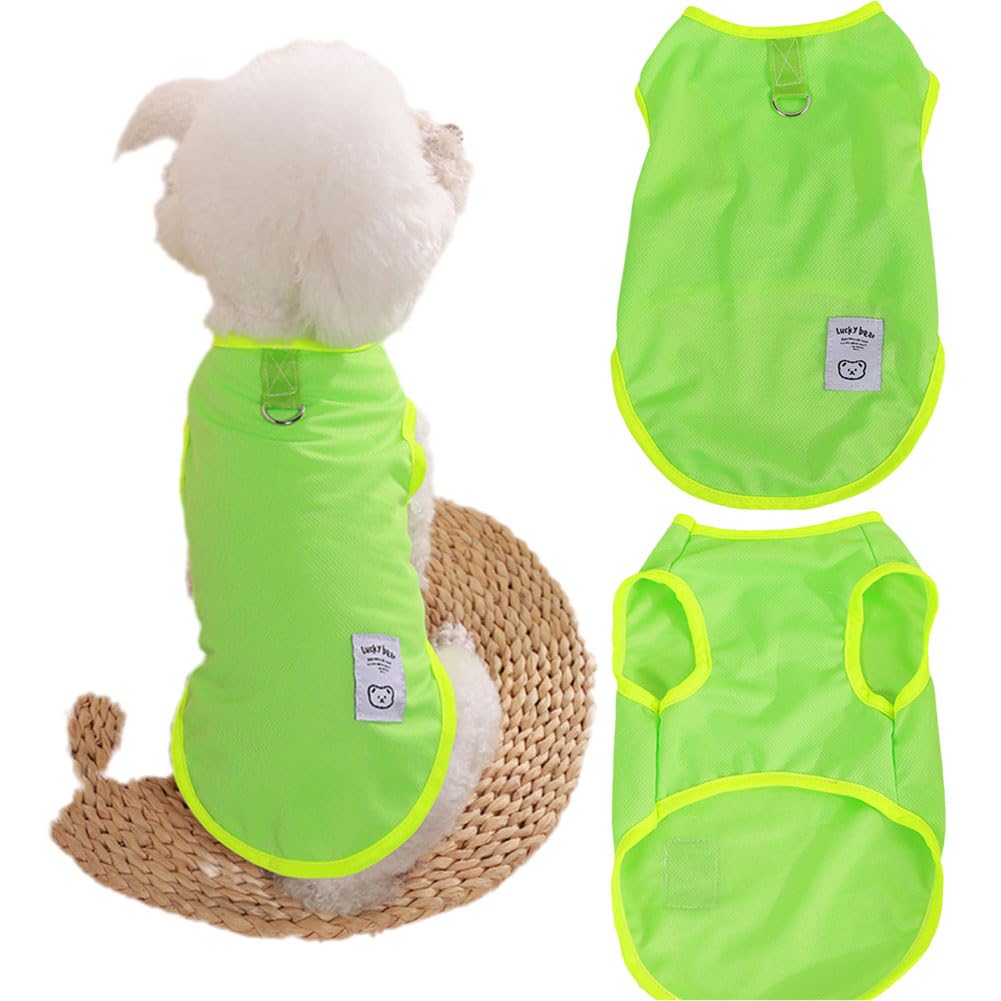 Tangpan 2 Pack Dogs Shirts Soft Breathable Solid Dog T-Shirts with Leash Ring Tank Top Summer Dog T-Shirts Apparel Sleeveless Dog Vest Dog Tee Shirt for Small Dogs A# XL