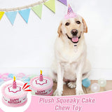 EXPAWLORER Dog Birthday Bandana Set - Cute Hat and Squeaky Cake Toy for Birthday Party Supplies Gift - Great for Small Medium Large Dogs Blue