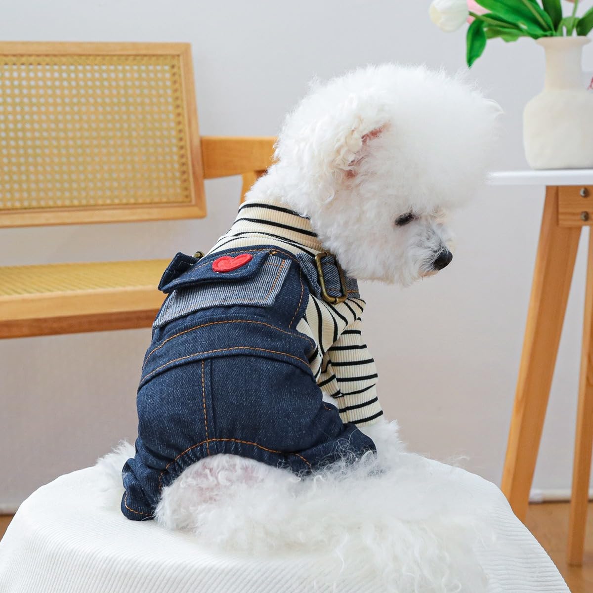 Pet Jean Jumpsuit Small Dog Clothes Costumes for Cats Dog Sweater Warm Dog Coat Winter Clothes for Dogs Summer Dog Clothes Dog Christmas Outfit Puppy Clothes Dog Winter Jacket Dog Costumes Apparel