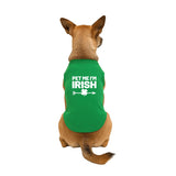 Pet Me I'm Irish Dog Tee Shirt | Sleeveless Breeds | St.Patrick's Day | Lucky | Shamrock | Irish Holiday |Green, 2X-Large 987