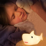 ZKLiLi Shark Night Light for Kid, Shark Lights for Boys Girls Christmas Gifts Nightlight Kids Teens Room Decor, Silicone Animal Night Lamp Gift(Shark)