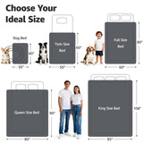LOOBANI Waterproof Dog Blanket for Couch: Reversible Flannel Bed Blanket for Medium Large Dogs Liquid Proof, Soft Throw Blanket Couch Cover Protector for Sofa, Crate, Travel, 50" x 60", Black & Beige