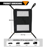 Universal Dog Car Barrier,Dog Net for Car Divider,Pet Barrier with Mesh Organizer for Cars,SUVs & Trucks,22"×18", Breathable & Easy to Install