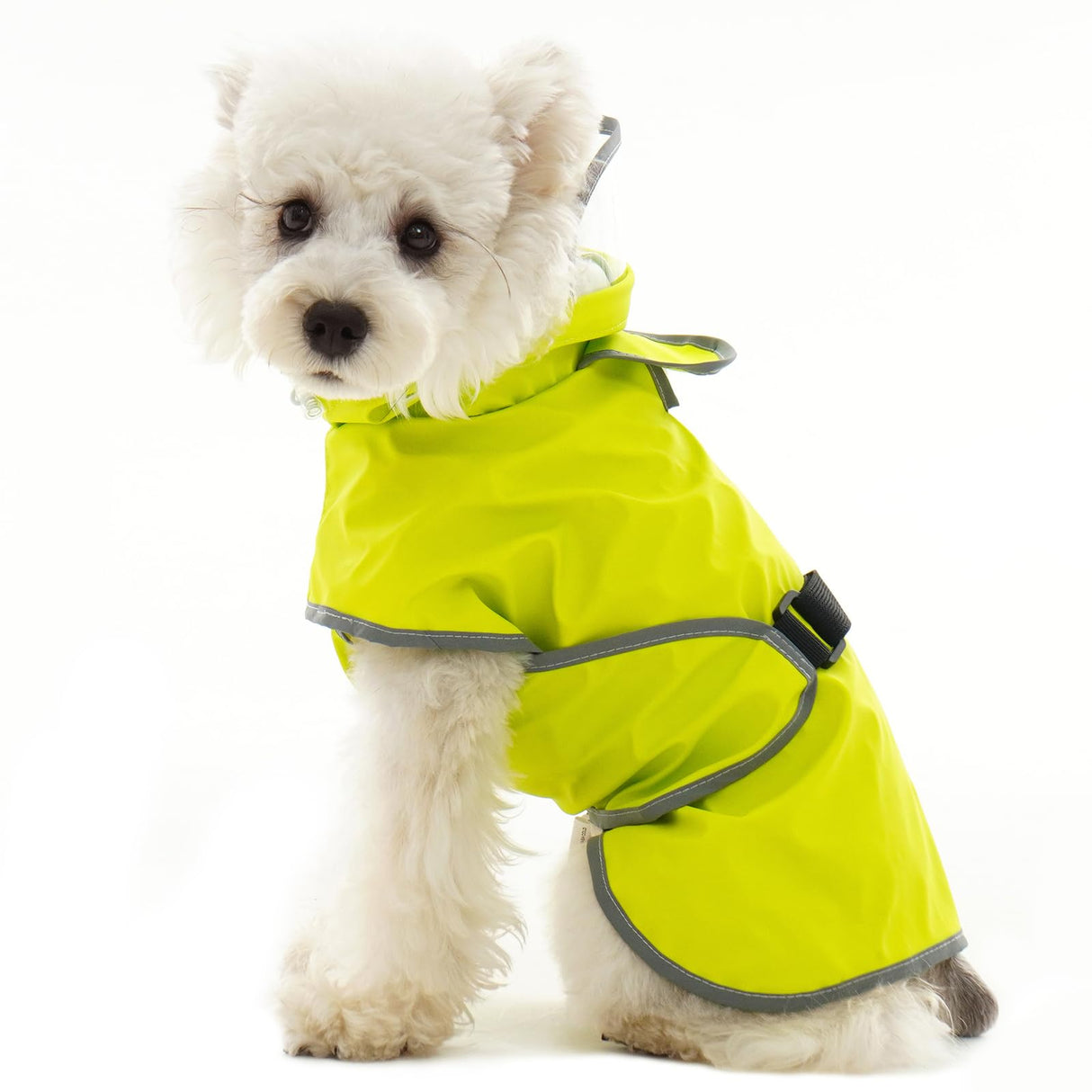 FUAMEY Adjustable Dog Raincoat Small | Waterproof Reflective Strips, Clear Hood, Leash Hole, Outdoor Adventures, Yorkshire