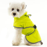 FUAMEY Adjustable Dog Raincoat Small | Waterproof Reflective Strips, Clear Hood, Leash Hole, Outdoor Adventures, Yorkshire