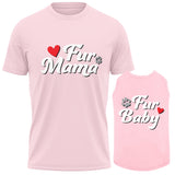 APPARELYN Dog and Owner Matching Clothes - Adorable Fur Mama Fur Baby Dog Matching Outfits with Owners - Soft Pet Clothes Light Pink