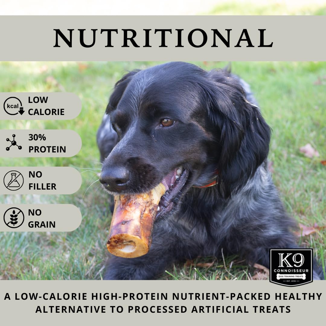 K9 Connoisseur Beef Marrow Dog Bones Long Lasting for Aggressive Chewers - USA Made Single Ingredient Dynamo Bone for Small and Medium Dogs Upto 50 Pounds - 6 Pack