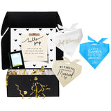 Dog Bridal, Wedding Gift Box – 3 Cotton Bandanas (My Parents are Getting Married, Just Married, My Humans are Getting Married) & Magnetic Photo Frame 2.5" x3,5 |Turquoise, One Size (224)