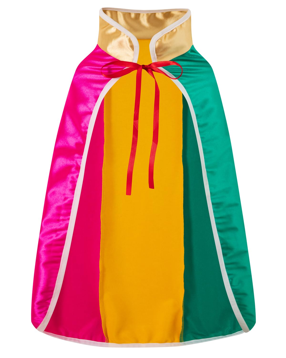 3 Pcs Mardi Gras Dog Costume Clown Jester Collar Cape Pet Accessories Set Golden Green Purple Puppy Dress Up (Small)