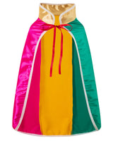 3 Pcs Mardi Gras Dog Costume Clown Jester Collar Cape Pet Accessories Set Golden Green Purple Puppy Dress Up (Small)