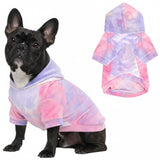 Mklhgty Tie Dye Dog Hoodie Puppy Sweater Sweatshirt, Cold Weather Coat Pet Clothes for Dog Cat