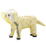 Junchl Small Dog Raincoat Rainboots with D-Ring, Full Coverage Dog Rain Jacket Slicker Poncho, Waterproof Dog Rain Jacket with Reflective Strip, Rainboot, Tail Cover Pineapple 2XL