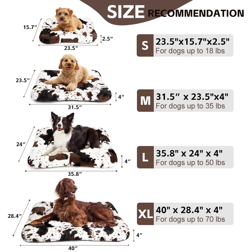 ULIGOTA Crate Pad Soft Dog Bed Mat - Anti Slip Kennel Pad for Large Dogs