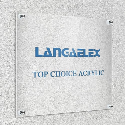 Plexiglass Sheets 1/4" (6mm) Thick - 2 Pack of 18x24 Clear Cast Acrylic Sheets for Laser Cutting, Signs, Glass Replacement, DIY and Crafts Project