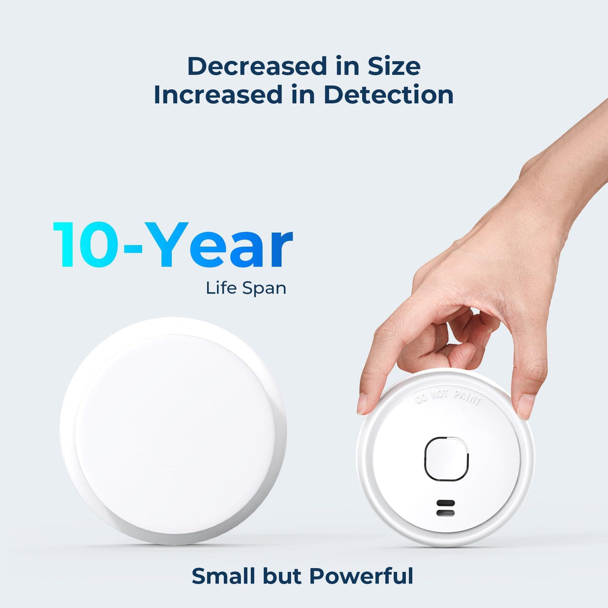 Ecoey Smoke Detector, Smoke Alarm with Advanced Photoelectric Technology, Fire Alarm Smoke Detector with Test Button and Low Battery Reminder, Fire Alarm Used in Bedroom, Home, FJ138, 1 Pack