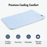 Spark Paws Cooling Mat for Dogs - Self Cooling Dog Mat & Pet Cooling Pad for Large, Medium & Small Dogs - Non-Toxic, Non-Gel Washable Cooling Bed - Hearts Blue - Size XL