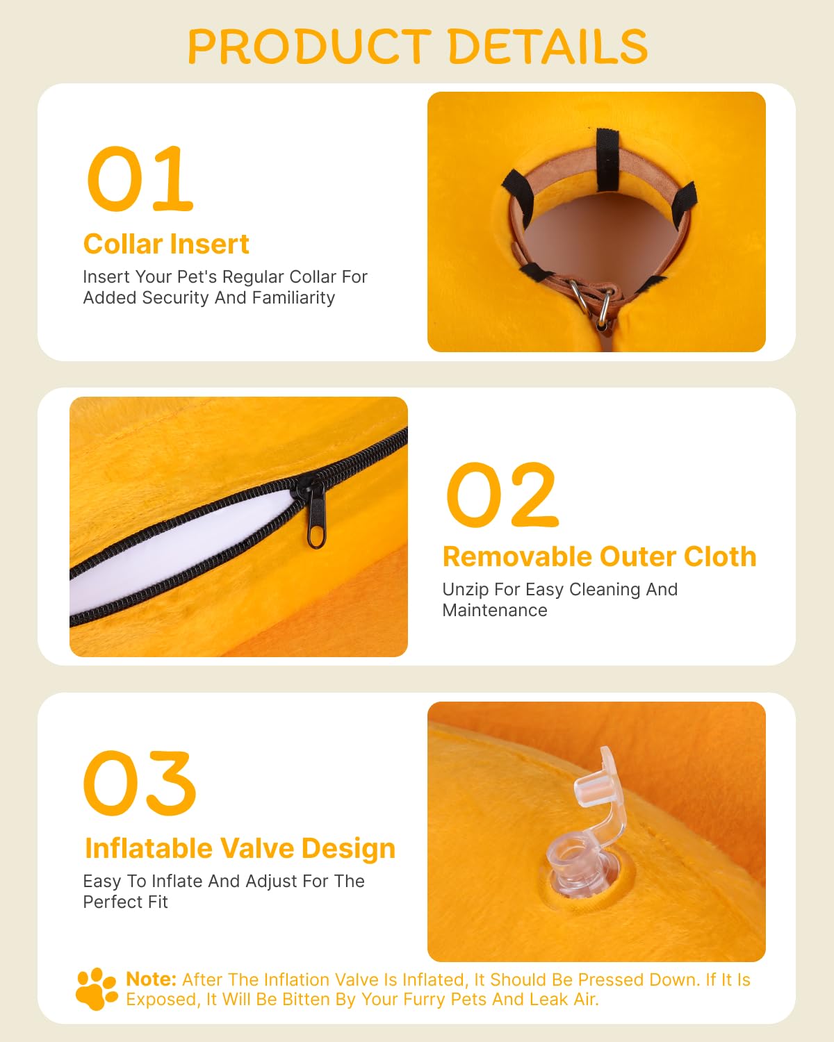 MIDOG Dog Cone Collar for Large Medium Dogs, Soft Inflatable Dog Cone Alternative After Surgery, Adjustable Protective Recovery Cone - Alternative E Collar Does Not Block Vision (Lion,XL)