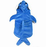 Mogoko Funny Dog Cat Shark Costumes, Pet Halloween Christmas Cosplay Dress, Adorable Blue Shark Pet Costume,Animal Fleece Hoodie Warm Outfits Clothes (M Size)