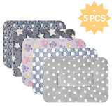 Tierecare 5PCS Guinea Pig Bed Soft Rabbit Bedding Cage Liner Warm Bunny Mats Pee Pads Fleece Blanket Plush Hamster Sleep Beds Ferret Squirrel Hedgehog Rat