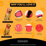 2-Pack No Flap Ear Wraps for Dogs & Dog Ear Muffs – No Shake Ear Wrap + Ear Cover with Noise Protection for Bath, Grooming & Drying – Anxiety Relief & Hematoma (Pink, L)