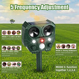 Jahy2Tech Ultrasonic Animal Repeller Solar Animal Deterrent with LED Flash Lights & Alarm Outdoor Waterproof Repellent for Cat Rodent Squirrel Dog Rabbit Raccoon Skunk Fox Deer