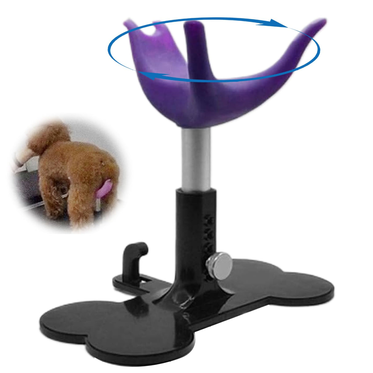 Nyutcwe Dog Grooming Stand 5.7"-7.3" Adjustable Dog Stand for Grooming Keeps Pet Standing Up for Bathing Trimming, Purple