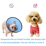 Dog’s Recovery Suit Post Surgery Shirt for Puppy, Full Coverage Dog's Bodysuit Wound Protective Surgical Clothes for Small and Medium Pets (Pink White Stripe-m)