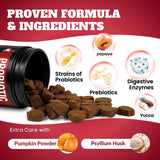 Dog Probiotics Chews Supplement – Digestive Support & Gut Health for Dogs, Helps Loose Stool, Gas & Sensitive Stomachs, Supports Itchy Skin, Allergy & Immune Health – 120 Ct