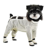 Anti Dust Pants with Shoes for Dogs, Dog Suspenders Boots, Waterproof Protective Dog Clothing, Medium Size, Jacquard Chiffon Waterproof Coated Fabric