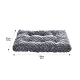 Amazon Basics Washable Cat and Dog Bed and Crate Pad, Indoor, Easy to Clean, 23" x 18" x 2.5", Gray