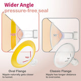 Nenesupply 17mm Oval Flanges Compatible with Medela Breast Pump Parts Replace 17mm Medela Flange Accessories. Work with Pump in Style Parts Symphony Parts Swing Maxi Harmony and Personalfit Flex
