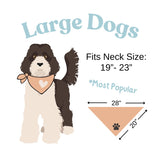 Dog Bandana Birthday Boy Barkday Pawty Attire Oatmeal Beige Boho Simple (Medium)