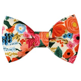Detachable Dog Bow Tie, Slide-On Pet Bowtie for Collars, Stylish Durable Dog Lover Accessory Small, Medium & Large Dogs (Classic Rifle Paper Co Fabric, X-Large (5.5in Wide))