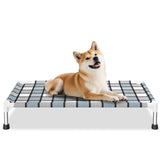 Caghash Elevated Outdoor Raised Dog Bed Outdoor Dogs Bed Lifted Pet Bed Dog Cot for Medium Pet Taste Life, Start with A Pet Bed 34'' x 20'' x 6.5''