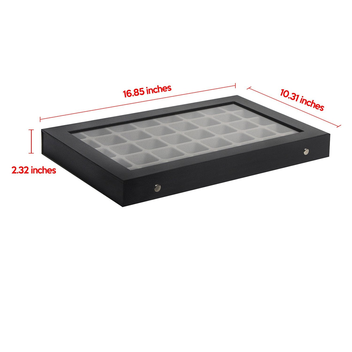 J JACKCUBE DESIGN Earring Organizer Tray, Earring Box with Clear Lid 40 Slots Jewelry Box for Drawer, Stud Earring Necklace Bracelet Ring Healing Stones Storage – MK333A