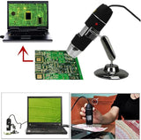 Microscope Accessories Kit 500X Pixels 2MP Digital Microscope 8 LED Digital USB Microscope Stereo Camera Microscope Slides