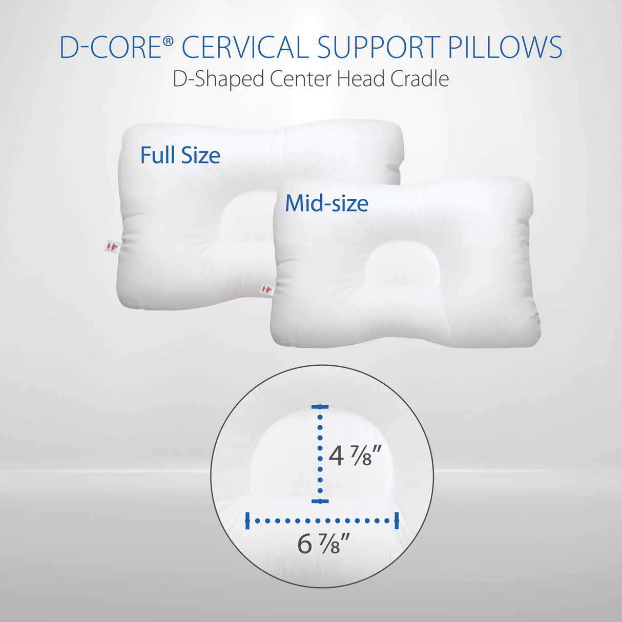 Core Products D-Core Cervical Support Pillow, Standard Firm, Midsize