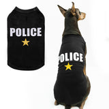 BINGPET Police Dog Shirts,Soft Cotton Puppy Tshirt,Breathable Lightweight Dog Costumes Tank Top Vest,Machine Washable Stretchy Clothes for Small Medium Large Dogs Boy Girl