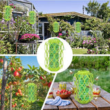 Sancodee 2 Pcs Wasp Trap Outdoor Hanging, Insect Catcher for Wasps and Carpenter Bees, Bee Killer Sticky Bug Boards Yellow Jacket Trap with Bait Reservoir, Non-Toxic Reusable Wasp Hornet Trap (Green)