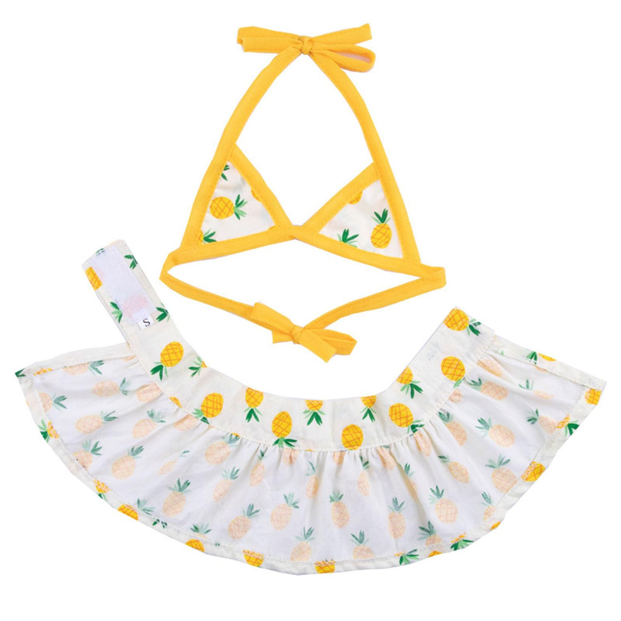 Dog Bikini Swimsuit Summer Puppy Bathing Dress Beach Clothes Cat Costume for Puppy Dog Cat Pineapple S