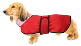 Dachshund Raincoat Weiner Dog Clothes Corgi rain Coat Jacket Hook Loop Closure Great for Dachshund Weiner Corgi Long Back Breeds Red S