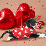 2 Pack Dog Valentines Outfit Shirts Soft Velvet Stretchy Lightweight Dog Warm T-Shirts Sleeveless Vest Clothes for Small Medium Large Dogs Cats