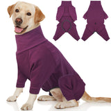 Dog Winter Coat Soft Fleece Pullover Pajamas, Fullbody Dog Cold Weather Jacket, Warm Pullover Doggie Winter Thermal 4-Legged Onesie Jumpsuit,High Collar Snowsuit Sweater for Dogs