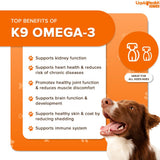 Liquid Health Pets K9 Omega 3 Fish Oil for Dogs - Liquid Omega 3 Supplement for Pets with EPA + DPA + DHA - Reduce Itching & Shedding, Support Joints, Immunity, Brain, Heart Health - USA Made (2 Pack)