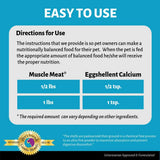 Calcium for Dogs and Cats - Fine Eggshell Powder - Strong Hip & Joint Supplement for Dogs and Cats- Dietary Supplement - No Additives - Pet's Friend Eggshellent Calcium 16oz