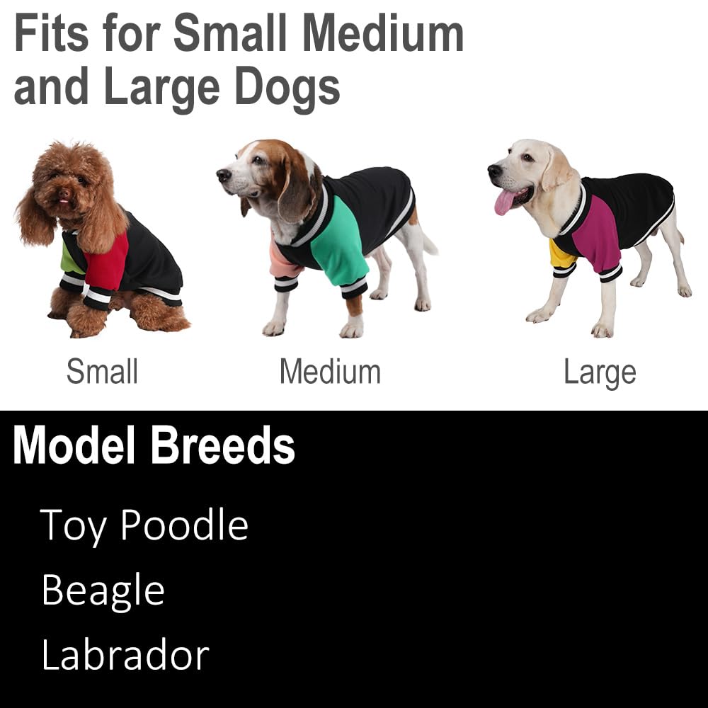 GreenJoy Cute Dog Sweater - Stretchy Dog Pullover Sweatshirt,Soft and Warm Winter Clothes for Boy & Girl Dogs,Suitable for Puppies & Adult Dogs (Black+Red+Green, Large/X-Large)