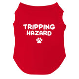 Tripping Hazard Dog Tee Shirt | Sleeveless Breeds | Tiny Dog | Funny |Red, 3X-Large 1353