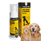 Cassiel pet Hot Spot Spray for Dogs, Itch Relief Spray & Hot Spot Treatment for Dogs, Helps Alleviate Allergies Dry Itchy Skin, Wound Care Spray for All Animals, 2.02oz