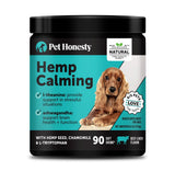 Natural Hemp Calming Chews for Dogs - Calming Aid Supplement for Occasional Anxiousness with Valerian Root, Chamomile, + Magnesium - Stress, Separation & Thunder Support - (Beef Liver, 90 Count)