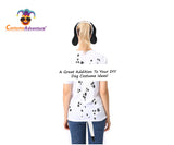 Black and White Dog Ears Headband and Tail Costume Accessory Puppy Dog Costume Ears and Tail for Adults - One Size